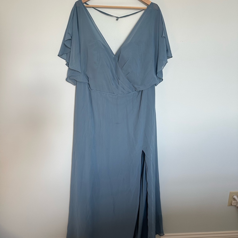 Elegant Blue Bridesmaid Dress